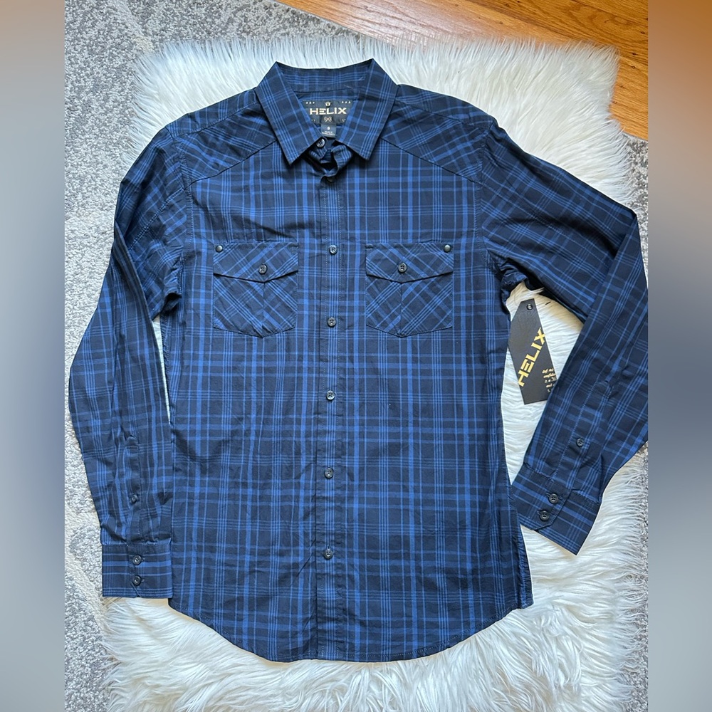Helix plaid button down